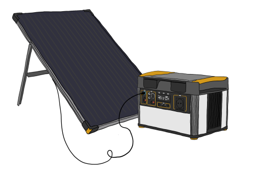 Portable power station (accu en omvormer in 1) 